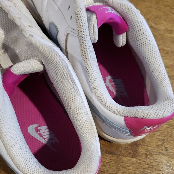 Nike Court Low White and Gray Sneakers with Pink Accents - Picture 6 of 7